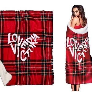 Victoria's Secret Red Plaid Blanket